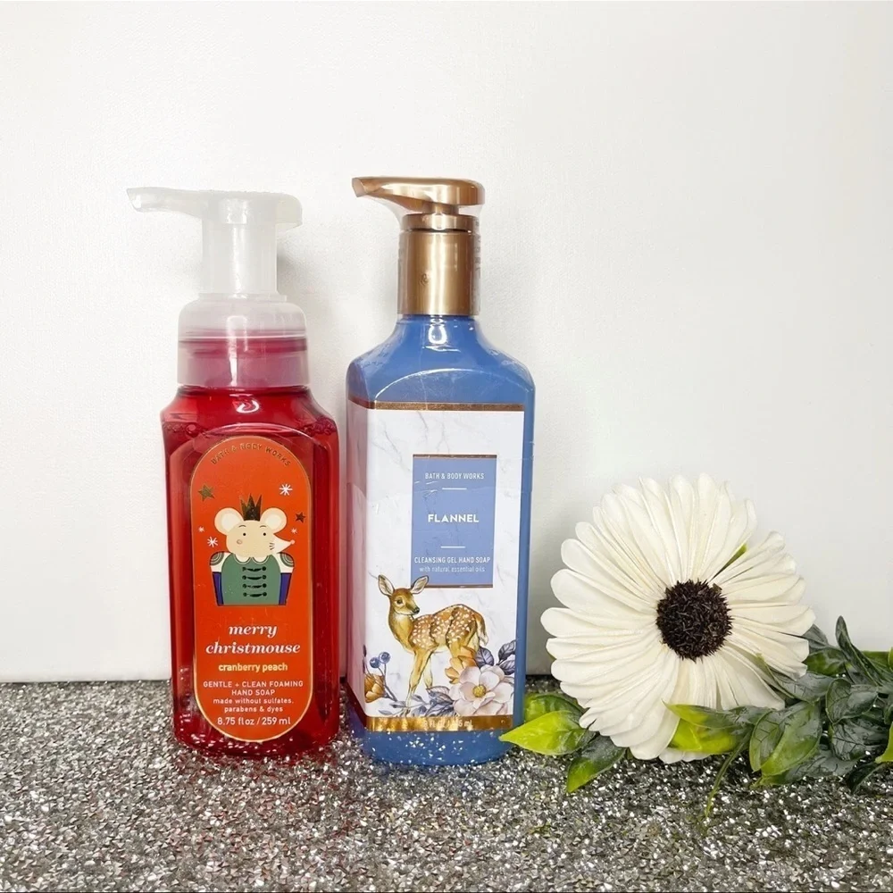 Bath & Body Works Hand Soap Cranberry Punch & Flannel Winter Scents Nwt